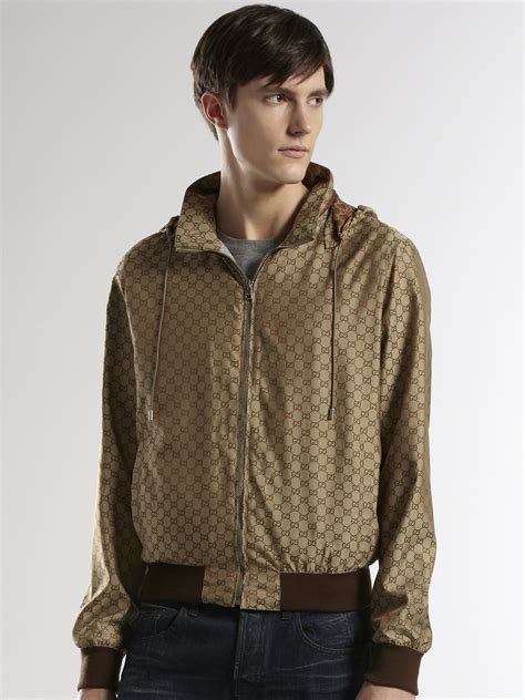 gucci waterproof nylon k-way jacket